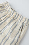Textured striped bermuda shorts