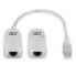Фото #1 товара ACT AC6060 USB Extender set over UTP up to 60 meters - USB A - RJ-45 - White