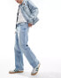 Фото #4 товара Hollister loose fit jeans in bleach wash