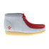 Фото #1 товара Clarks Wallabee Boot VCY 26165076 Mens Red Suede Lace Up Chukkas Boots 9