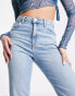 Фото #3 товара ASOS DESIGN high rise farleigh 'slim' mom jeans in stonewash