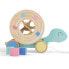 Фото #3 товара EUREKAKIDS Wooden crawlable toy with blocks - turtle