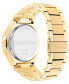 ფოტო #3 პროდუქტის Men's Gold-Tone Stainless Steel Bracelet Watch 44mm