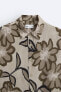 Фото #9 товара Рубашка из ткани с цветочным принтом ZARA