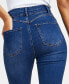 ფოტო #5 პროდუქტის Curvy High Rise Double Button Skinny Jeans