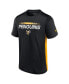 Фото #3 товара Men's Black, Gold Pittsburgh Penguins Authentic Pro Rink Tech T-shirt