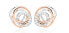 Stylish bicolor earrings with zircons SC407