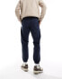 ASOS DESIGN pull on trouser in washed navy