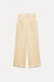 WIDE-LEG LINEN-BLEND TROUSERS