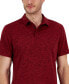 ფოტო #3 პროდუქტის Alfatech Short Sleeve Marled Polo Shirt, Created for Macy's
