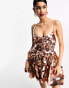 Фото #1 товара ASOS DESIGN embellished mini corset prom with oversized disc sequin in rose