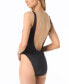Фото #2 товара MICHAEL Women's Studded Front One-Piece Swimsuit