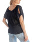Фото #10 товара Топ с разрезом на плече 24seven Comfort Apparel Solid Color Short Sleeve (Одежда и обувь > Женщинам > Платья)
