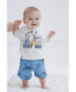 Фото #7 товара Baby Boys Mickey Mouse Lion King Donald Duck Simba Pluto Waffle Knit T-Shirt Shorts Outfit Set Newborn to