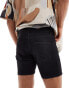 DTT stretch skinny fit denim shorts in washed black