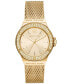 ფოტო #1 პროდუქტის Women's Lennox Three-Hand Gold-Tone Stainless Steel Bracelet Mesh Watch, 37mm