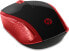 HP Wireless Mouse 200 (Empress Red) - Ambidextrous - Optical - RF Wireless - 1000 DPI - Black - Red