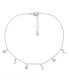 ფოტო #1 პროდუქტის Clear Cubic Zirconia Moon & Star Anklet in Silver Plate