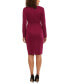 Фото #2 товара Women's Faux-Wrap Glitter-Finish Dress