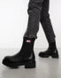 Tommy Jeans urban chelsea boots in black