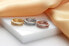 Glittering silver rings earrings EA159W