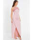 ფოტო #2 პროდუქტის Women's Ruffle Halter Neck Ruched Maxi Dress