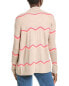 Two Bees Cashmere Chevron Stripe Wool & Cashmere-Blend Cardigan Women's