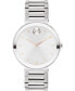 ფოტო #1 პროდუქტის Women's Bold Horizon Swiss Quartz Silver-Tone Stainless Steel Watch 34mm