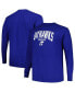 ფოტო #1 პროდუქტის Men's Royal Kansas Jayhawks Big and Tall Arch Long Sleeve T-shirt