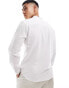 Фото #4 товара Jack & Jones Premium linen grandad collar shirt in white