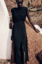 Фото #1 товара Платье из крепа с подплечниками ZARA