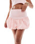 Фото #2 товара ASOS DESIGN co-ord bubble hem mini skirt in light pink