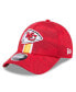 Фото #4 товара Men's Red Kansas City Chiefs 2024 Sideline 9FORTY Stretch-Snap Hat