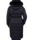Фото #2 товара Women's Plus Size Shine Belted Faux-Fur-Trim Hooded Puffer Coat