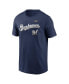 ფოტო #3 პროდუქტის Men's Navy Milwaukee Brewers Bierbrauer Hometown T-shirt