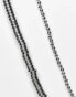 ASOS DESIGN 2 pack mixed beaded necklace set in silver tone