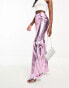 Фото #8 товара Missyempire metallic straight leg trousers in pink