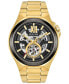 ფოტო #1 პროდუქტის Men's Automatic Gold-Tone Stainless Steel Bracelet Watch 46mm 98A178