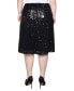 Фото #2 товара Plus Size Knee Length Sequined Skirt