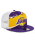 Фото #3 товара Men's Purple, White Los Angeles Lakers Tear Trucker 9FIFTY Adjustable Hat