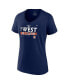 Фото #3 товара Women's Navy Houston Astros 2022 AL West Division Champions Locker Room V-neck T-shirt
