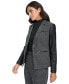 Фото #3 товара Women's Faux-Leather-Sleeve Blazer