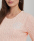 Фото #3 товара Women's Cotton Cable-Knit Sweater