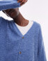 Фото #2 товара Topman brushed boucle cardigan in blue