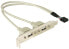 Delock Slotbracket 1x internal USB 5pin > 2x USB2.0 external - 0.3 m - USB A - White