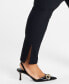 Фото #6 товара Plus Size High Rise Pull-On Slit Ankle Ponte Pants, Created for Macy's