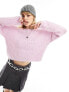 Фото #1 товара Noisy May crew neck fuzzy knit jumper in pink