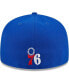 Men's Royal Philadelphia 76ers Game Day Hollow Logo Mashup 59FIFTY Fitted Hat