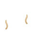 ფოტო #2 პროდუქტის Women's Essential Waves Gold-Tone Stainless Steel Stud Earrings