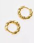 Фото #3 товара Girls Crew 18k gold plated so wavy 2 pack of huggie hoop earrings